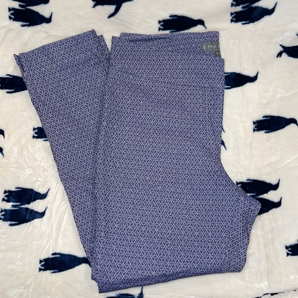 PRICE CUT ✂️ BRAND NEW • Erica Taylor Karen Straight Leg Pant 1X • Blue & White